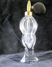 Perfume Dresser Bottle Vintage atomizer heavy crystal glass Art Deco 6