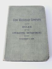 Erie Railroad Company - Rules Of The Operating Department - November 1, 1908 picture