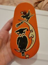 VINTAGE HALLOWEEN OWL MOON WITCH NOISEMAKER picture