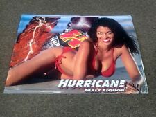 Hurricane Malt Liquor Tin Metal Sign Anheuser Busch Beer Bikini Girl 2003 Rare picture