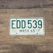 Original WASHINGTON 1963 License Plate - EDD 539 - Yakima County DMV Clear picture