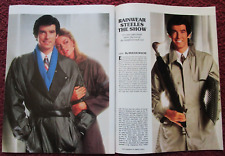 Magazine Photo Article, 4-Page Pinup Clipping ~ Pierce Brosnan REMINGTON STEELE picture
