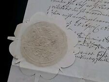 1741 German Graf Count Signed Royal Manuscript Document Letter Germany Royalty picture