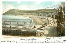 Vintage 1903 Postcard; Aberystwith Promenade & Pavilion Wales UK posted picture
