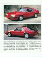 1984 1985 1986 FORD MUSTANG SVO 3 pg Color Article picture