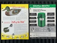 Vintage HTF Original Call of the Wild Duck Decoy Seater Heater Hunting Flyers picture