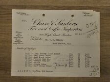 1911 Chase & Sanborn Tea & Coffee Importers Billhead Receipt Boston, MA picture