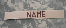 CUSTOM DESERT NAME TAPE, NEW, EMBROIDERED WITH BROWN LETTERING, SEW ON* picture