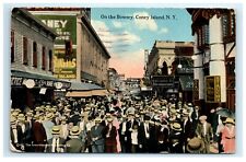 Vintage Postcard New York City Coney Island The Bowery West Brighton 1917 Posted picture