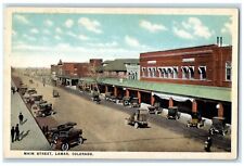 c1930's View Of Main Street Cars Lamar Colorado CO Unposted Vintage Postcard picture