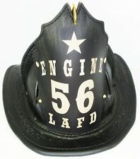 High Eagle Leather Fire Helmet Engine 56 LAFD (rustic black finish) picture