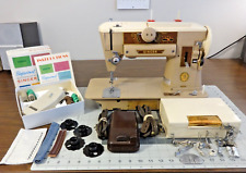 SERVICED SINGER 401A Gear Drive Multi-Stitch Sewing Machine w/Extras picture
