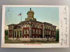 c.1905 City Hall Eureka, CA Postcard - Stamped - To Maine picture