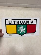Vintage Lithuania Tin License Plate picture