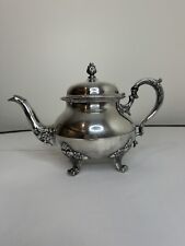 Vtg Wilcox International Silver  7074 Footed Tea Pot With Beautiful Designs picture