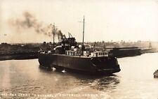 LP06 Ashtabula Harbor Car Ferry Ohio RPPC 1915 Vintage Postcard picture