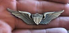 Vintage US Army Pilot Aviator Badge Wings Military Insignia Wing Pin  picture