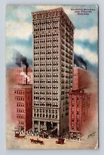 Chicago IL-Illinois Majestic Building & Theatre, Antique, Vintage c1910 Postcard picture