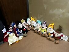 The Disney Store Snow White and the Seven Dwarfs Plush Mini Bean Bag Lot of 10 picture