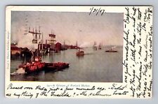 Portland OR-Oregon, A Glimpse Portland Harbor, Vintage c1907 Souvenir Postcard picture