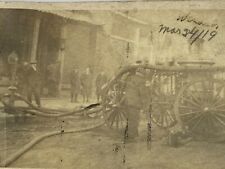 AiB) Found Photograph Early Fire Hose Cart Firemen Windsor Nova Scotia Canada picture