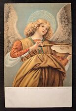 Italian Artist Mezzoli da Forli Angel Playing Violin Unused Stengel Postcard picture