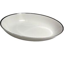 Vintage 10” Oval Vegetable bowl MODERNE By Harmony House Mid-Century Platinum picture