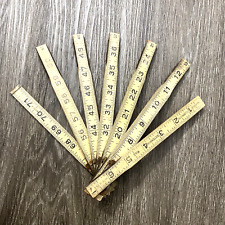 Vintage GlobeMaster No. 61950 Wood Folding Ruler/Tapes 72 inch Length picture