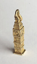 Superb Quality Antique Solid 14K Gold Cast Pendant of Big Ben Tower Clock UK picture