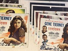 Vintage 1948 Sundown Lobby Cards - 9 Cards - Gene Tierney, George Sanders, Cabot picture