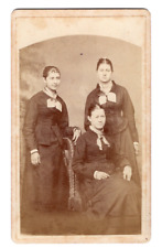 Antique c1879 Three Victorian Women No ID No Location CDV Excelsior Photography picture