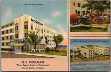 1940 Miami Beach, Florida Linen Postcard THE NORMAN HOTEL Multi-View / Linen picture