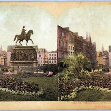c1900s Cologne, Germany Kaiser Wilhelm III Monument Stereoview World's View V35 picture