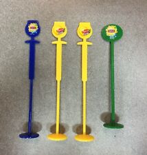 4 OFFICIAL YELLOW BLUE GREEN PVC TOURERS FOR THE LIPON ICE TEA DRINK RARE picture