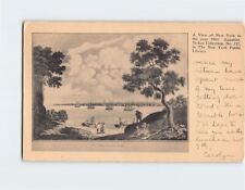 Postcard New York View in 1801 Aquatint Stokes Collection No. 117 Public Library picture