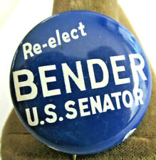 1939-47 RE-ELECT BENDER US Senator George Bender OHIO Pinback Political BUTTON picture