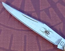 Rough Rider Knife RR1672 Texas Toothpick Black Widow Artwork Handle 4.13