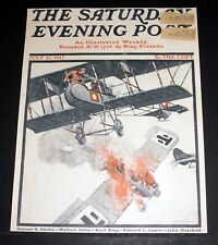 1917 JULY 21, OLD SATURDAY EVENING POST MAGAZINE COVER (ONLY) HENRY SOULEN ART picture