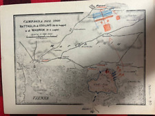 1920’S  MAP 1809 Campaign Map: The Battles Of Essling And Wagram Austria C7D31 picture