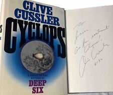 SIGNED & Dated Clive Cussler Book Cyclops Hardcover 1st ED. HC DJ  picture