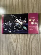 Vintage Mid Century Clear Lucite Acrylic 6 Retro MCM Wine Bottle Holder  Rack picture