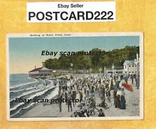CT Norwalk Roton Point 1908-29 antique postcard BATHING SWIMMERS & BUILDINGS picture