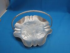 MID CENTURY HAND HAMMERED ALUMINUM CANDY DISH BY FARBER & SCHLEVIN ROSE picture