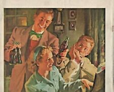 1947 Coca Cola Vintage Print Ad Time For A Pause Family Playing Piano picture