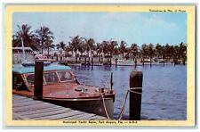 1948 Municipal Yacht Basin Fort Meyers Florida FL Posted Vintage Postcard picture