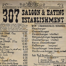 Vintage 1970s 307 Saloon & Eating Establishment Restaurant Menu Madison Indiana picture