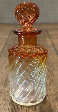 BACCARAT ROSE TINT SWIRL AMBERINA PERFUME BOTTLE 5 Inch Tall Late 1800’s picture