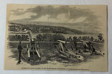 1861 magazine engraving~ INTERIOR OF UPPER BATTERY AT CHAIN BRIDGE Washington,DC picture