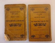 Odd Fellows IOOF Lodge Sangamon County Illinois ByLaws 2 volumes, 1931 and 1932 picture