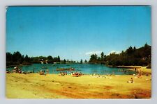 Greenvalley Lake CA-California, Swimming, Sandy Beaches, Vintage c1957 Postcard picture